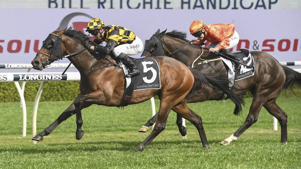 Probabeel winning the Gr.3 Bill Ritchie Stakes at Randwick September 2020